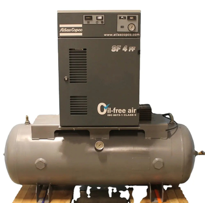 3.7KW / 5HP 0 Ppm Yağsız Doğrudan Sürüş vida hava kompresörü SF4