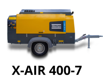 12 M3/min FAD Portatif Kompresör X-AIR 400-7 elektrikli güç kaynağı ve 7 bar verimliliği ile