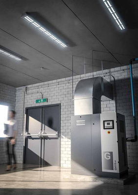Kompakt Atlas vida hava kompresörü G Serisi 15-26kw Atlas Rotary Oil Enjekte edilen 7.4-12.8bar çalışma basıncı