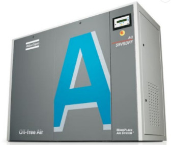 55kw Petrolsuz Atlas vida hava kompresörü Su enjekte edildi AQ 55 VSD