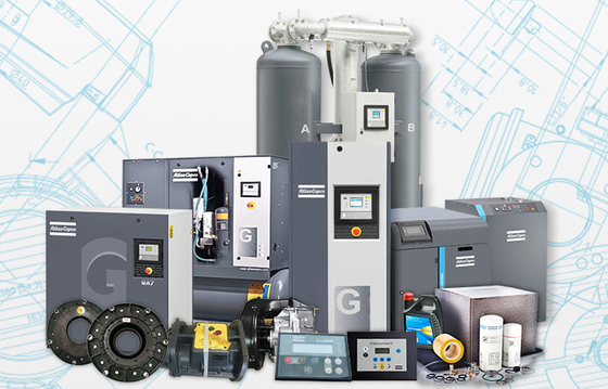 37kw Atlas GA 37 VSD +, Yağ Enjekte Rotary Atlas vida hava kompresörü